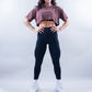 ELEVATE CROP TEE - TUSCAN BROWN