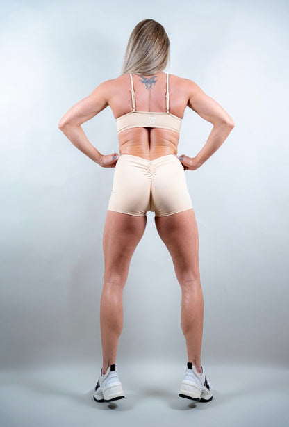 ELECTRA BODYSUIT SHORTS - CREAM