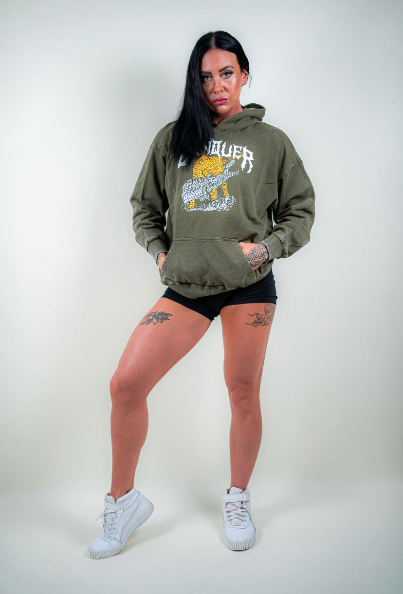 CONQUER HOODIE - OLIVE