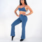 AURORA FLARE LEGGINGS - TWILIGHT BLUE