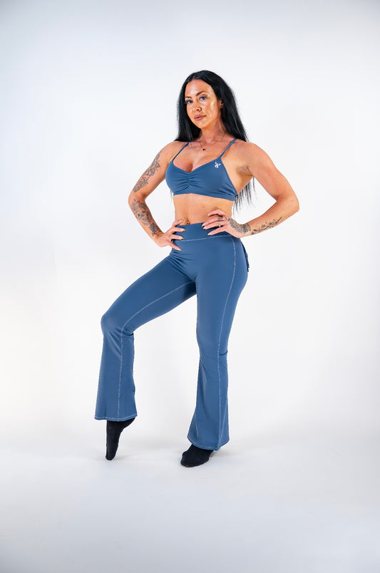 AURORA FLARE LEGGINGS - TWILIGHT BLUE