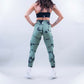 EVOLVE CROSSOVER SCRUNCH LEGGINGS - AMAZON TIE DYE