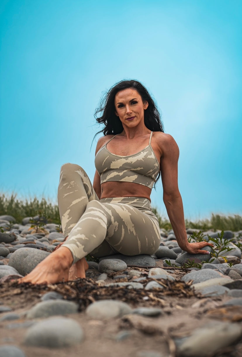SAFARI SEAMLESS BRA - BIRCH WOOD/SAND