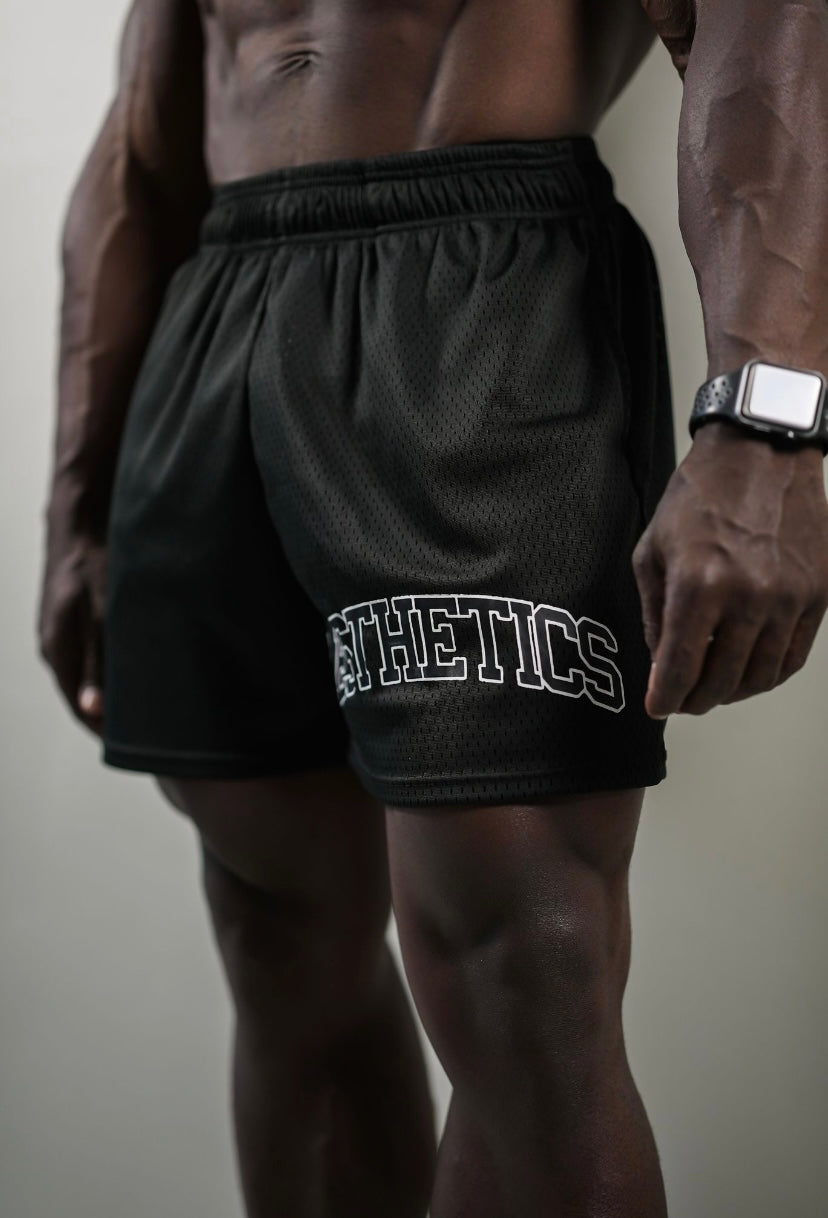 AESTHETICS MESH SHORTS - BLACK