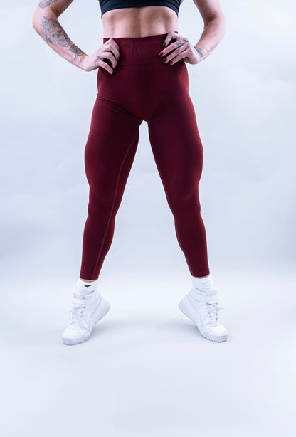 EXPAND SEAMLESS LEGGINGS - BURGUNDY