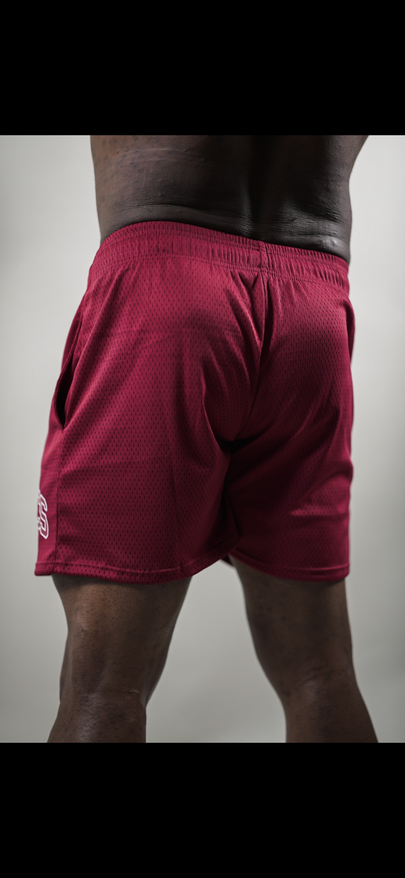 AESTHETICS MESH SHORTS - BURGUNDY