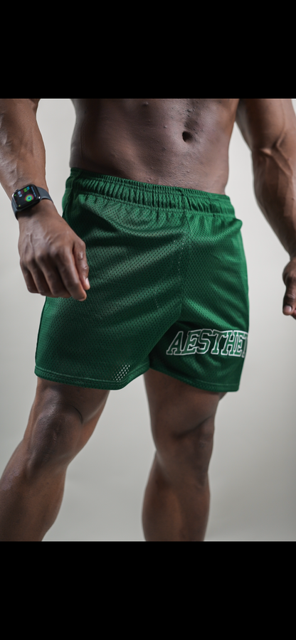 AESTHETICS MESH SHORTS - FOREST GREEN