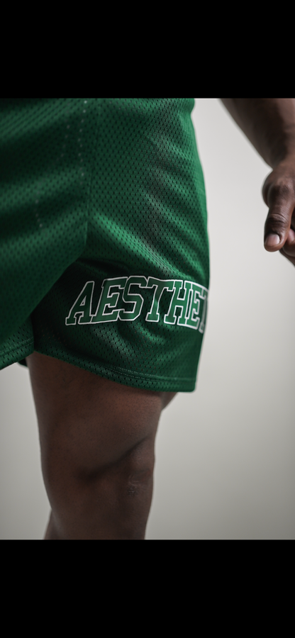 AESTHETICS MESH SHORTS - FOREST GREEN