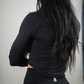 ELEVATE LONG SLEEVE CROP TOP - BLACK