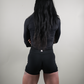 ELEVATE LONG SLEEVE CROP TOP - BLACK