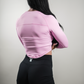 ELEVATE LONG SLEEVE CROP TOP - BLUSH PINK