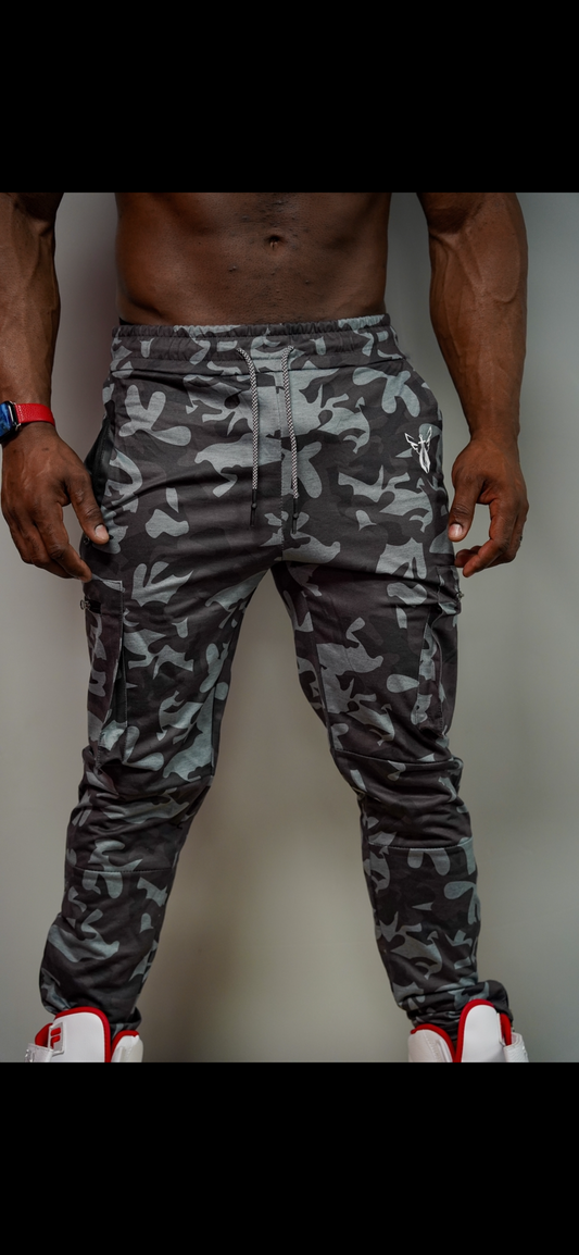 TACTICAL CARGO JOGGERS - BLACK CAMO