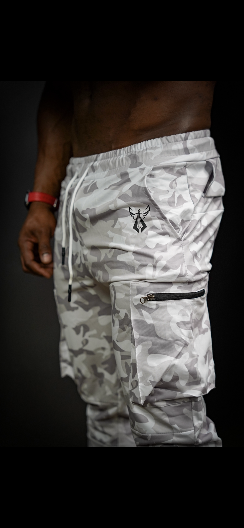 TACTICAL CARGO JOGGERS - WHITE CAMO