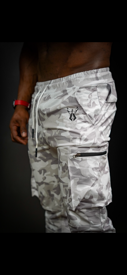 TACTICAL CARGO JOGGERS - WHITE CAMO