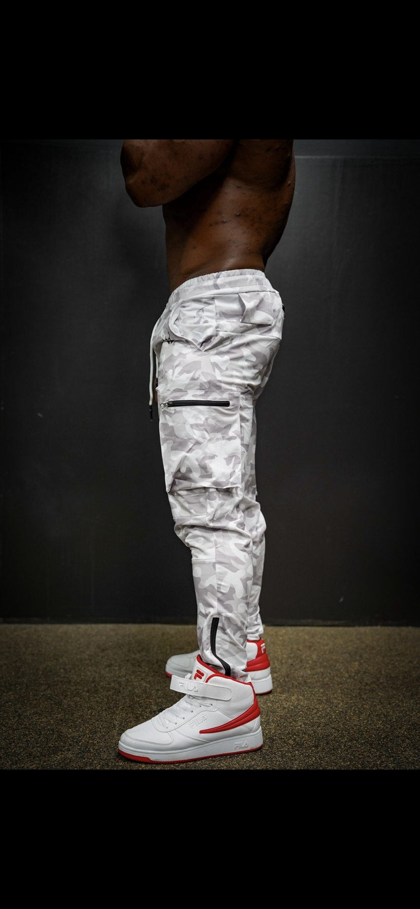 TACTICAL CARGO JOGGERS - WHITE CAMO