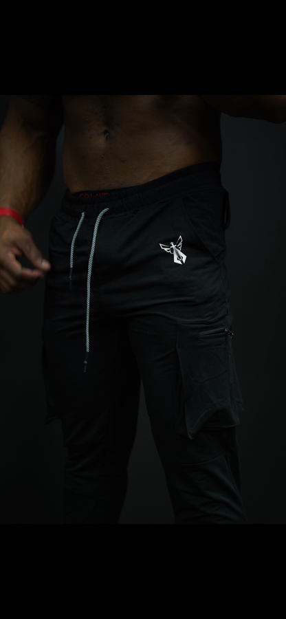 TACTICAL CARGO JOGGERS - BLACK