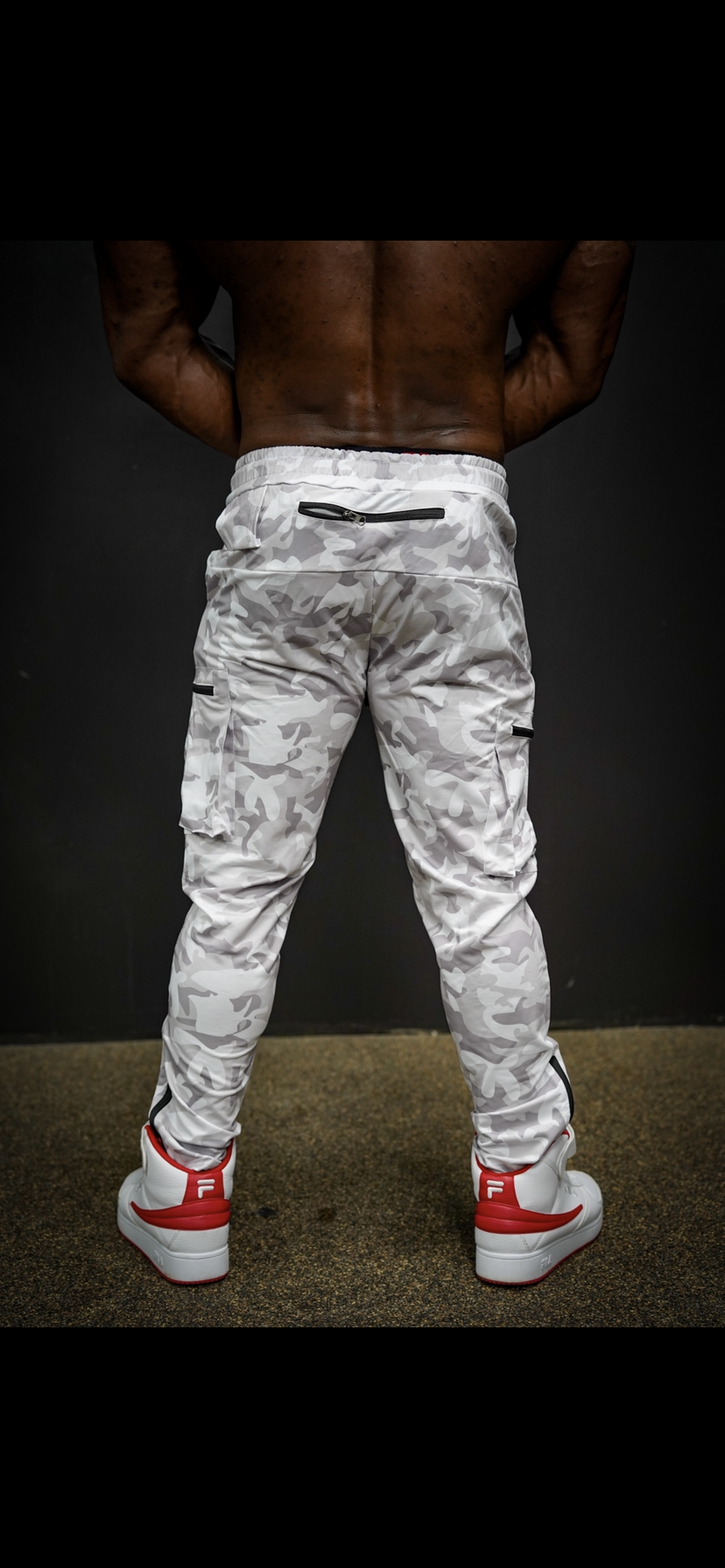 TACTICAL CARGO JOGGERS - WHITE CAMO