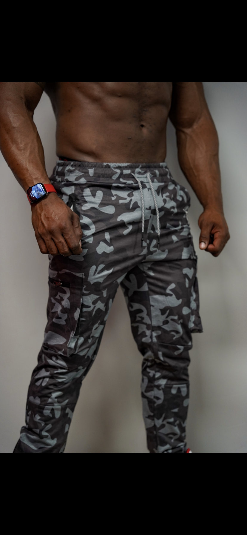 TACTICAL CARGO JOGGERS - BLACK CAMO