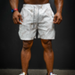 ATHLETIC COMPRESSION SHORTS - WHITE CANVAS CAMO