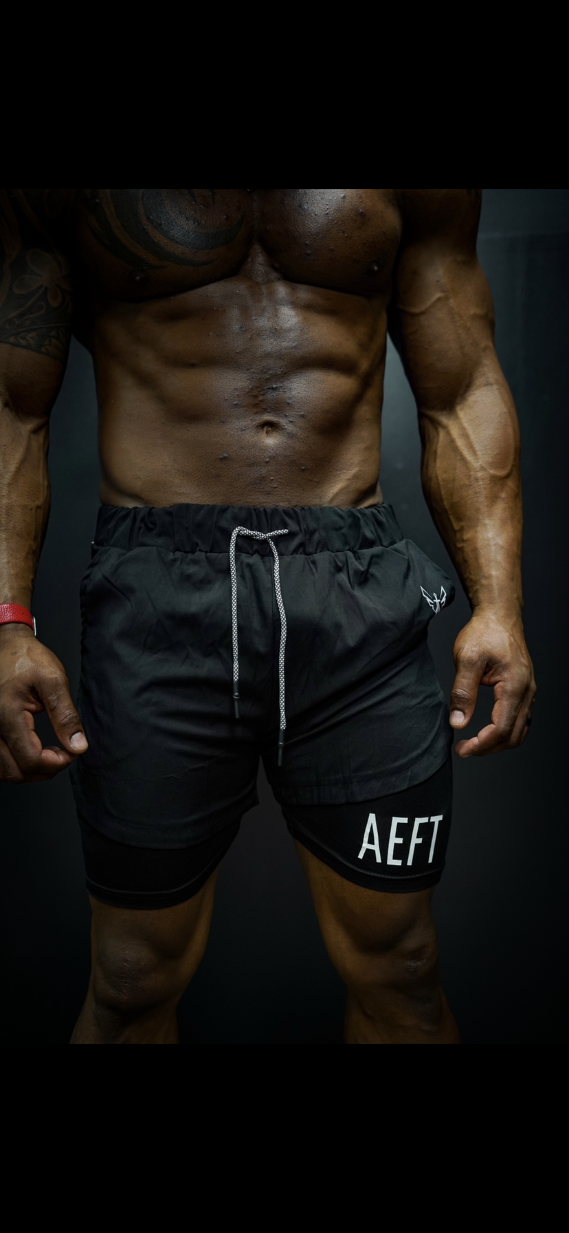 ATHLETIC COMPRESSION SHORTS - BLACK
