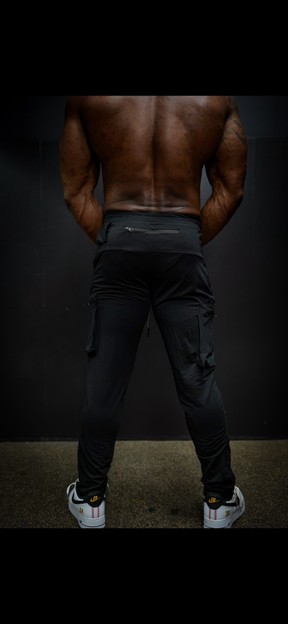 TACTICAL CARGO JOGGERS - BLACK