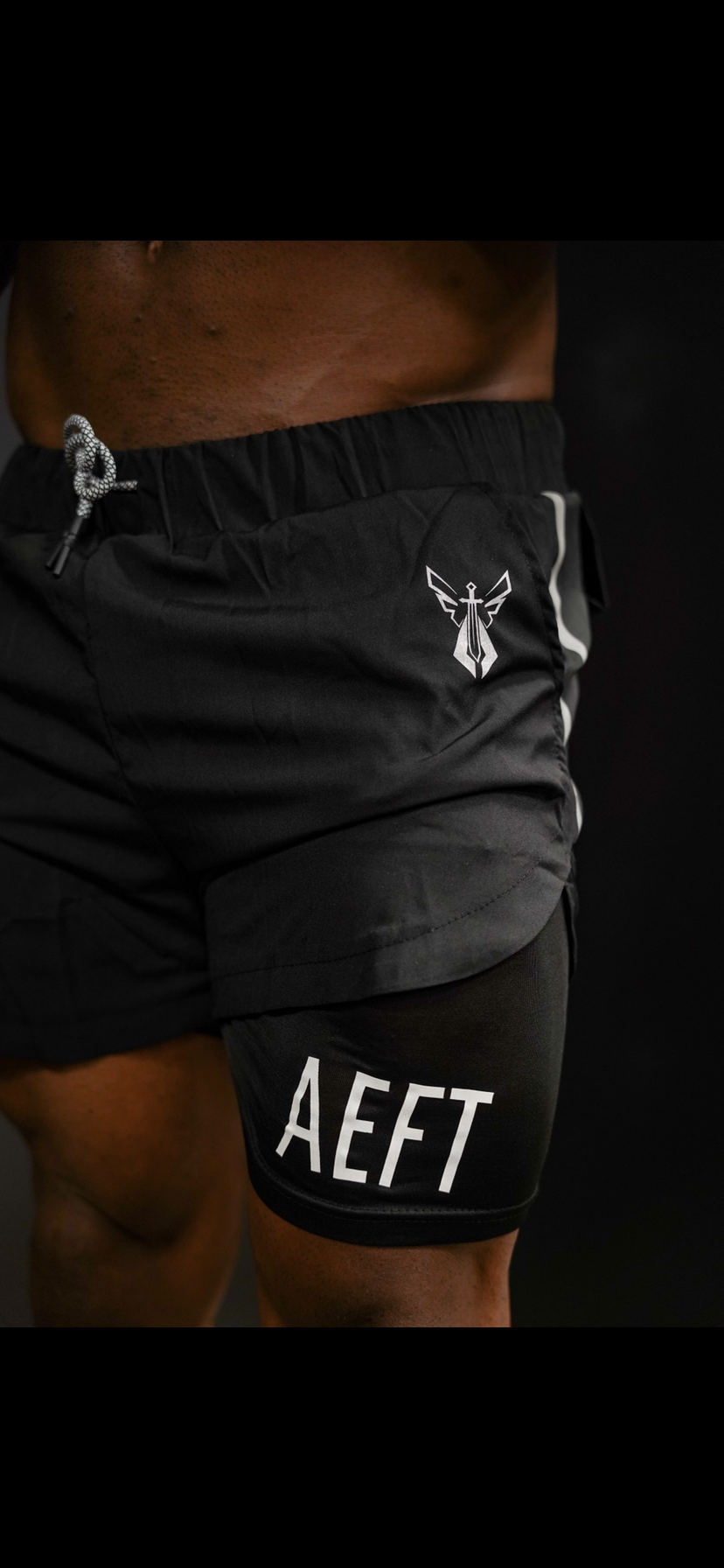ATHLETIC COMPRESSION SHORTS - BLACK