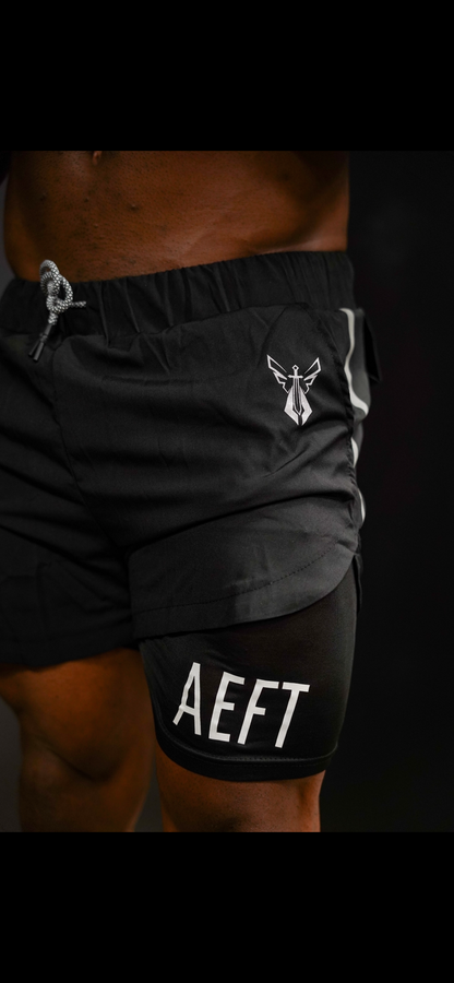 ATHLETIC COMPRESSION SHORTS - BLACK