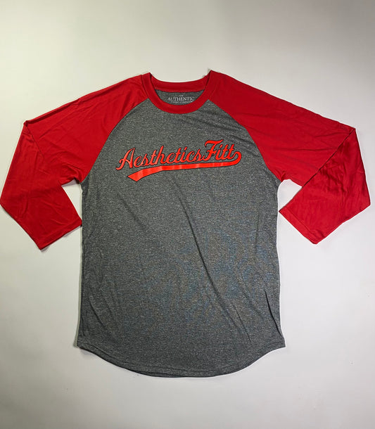 AestheticsFitt Raglan - Cajun Red / Grey